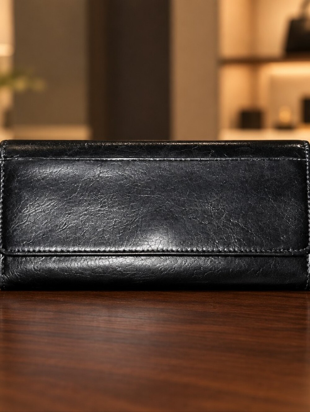 Hobo Black Leather Wallet